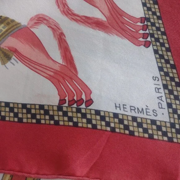 Hermès Silk Scarf Harnais Français 90cm Vintage - Picture 5 of 16